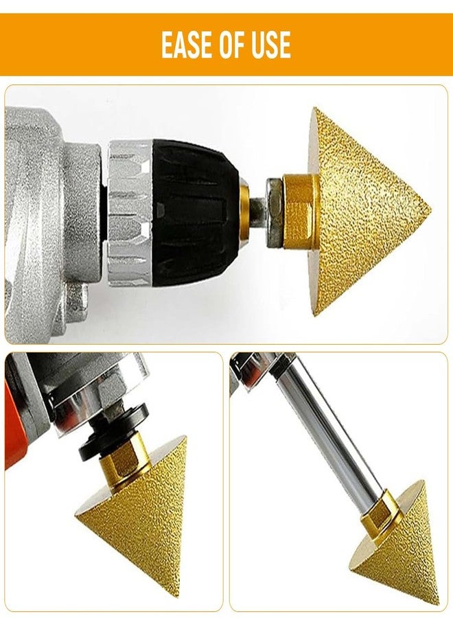 Serplex® M10 Diamond Conical Drill Bit 38mm Multipurpose Chamfer Reamer Drill Bit for Deburring, Centering, Aligning, Polished Finish Tile, Marble, Quartz, Stone Professional Drill Bits Set - Image 5